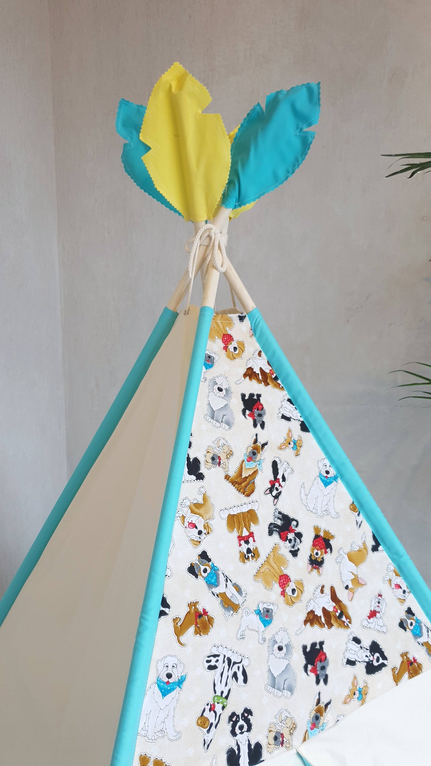 Dog Lovers Turquoise Ivory Teepee image 3