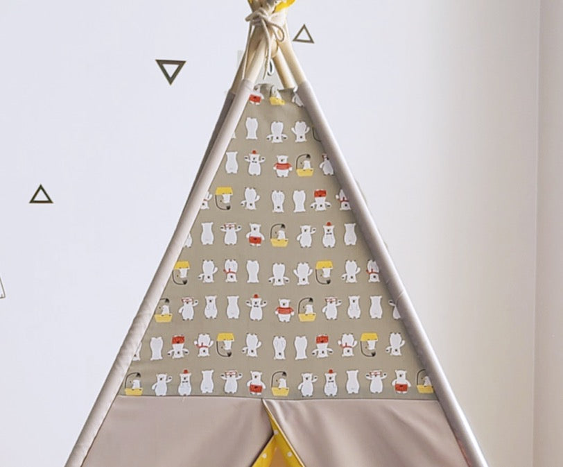 Polar Bear Bath Time Teepee Tent with Window image 1
