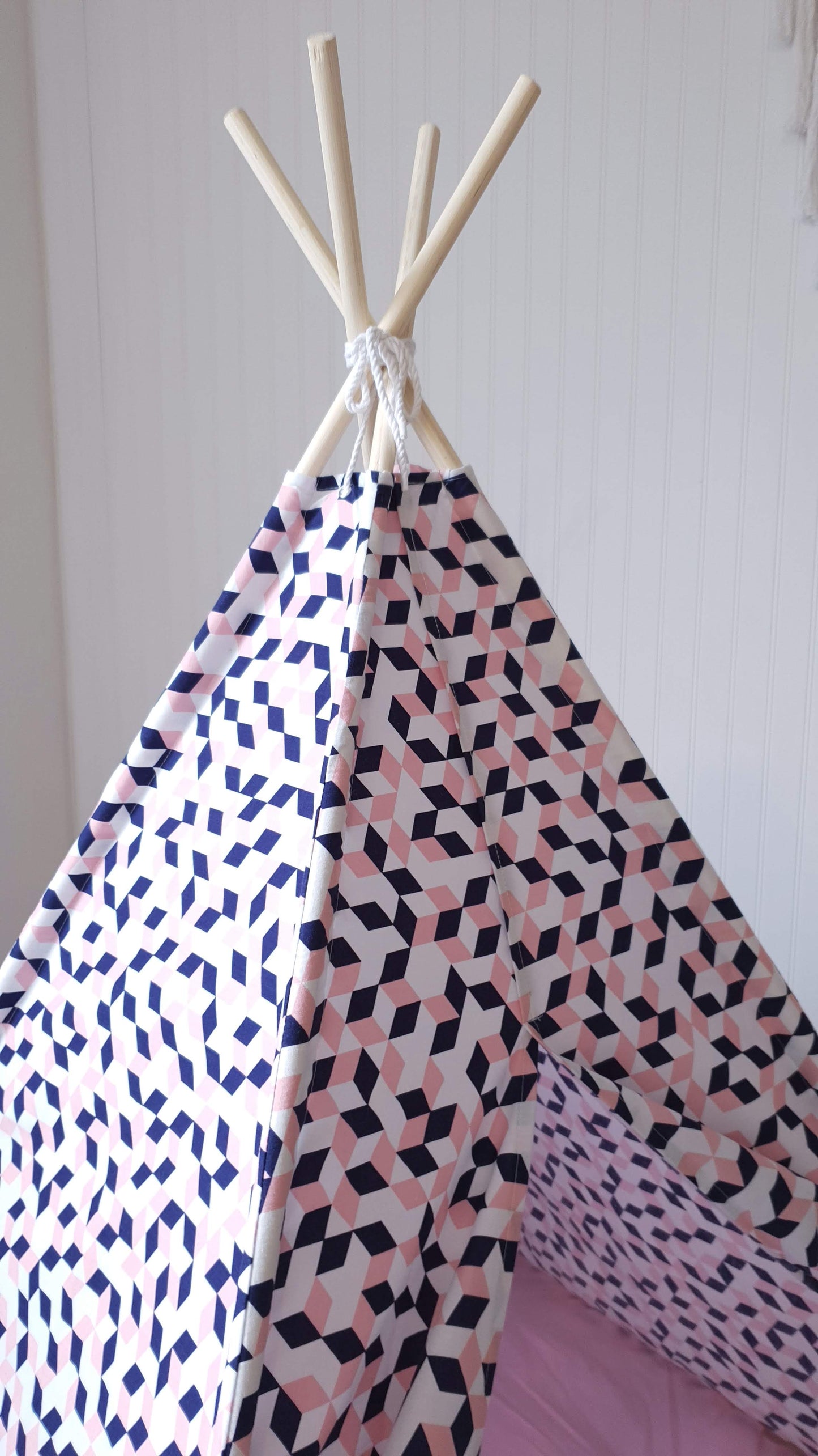 Pink abstract Baby size or Large Pet's size Teepee Tent. image 1