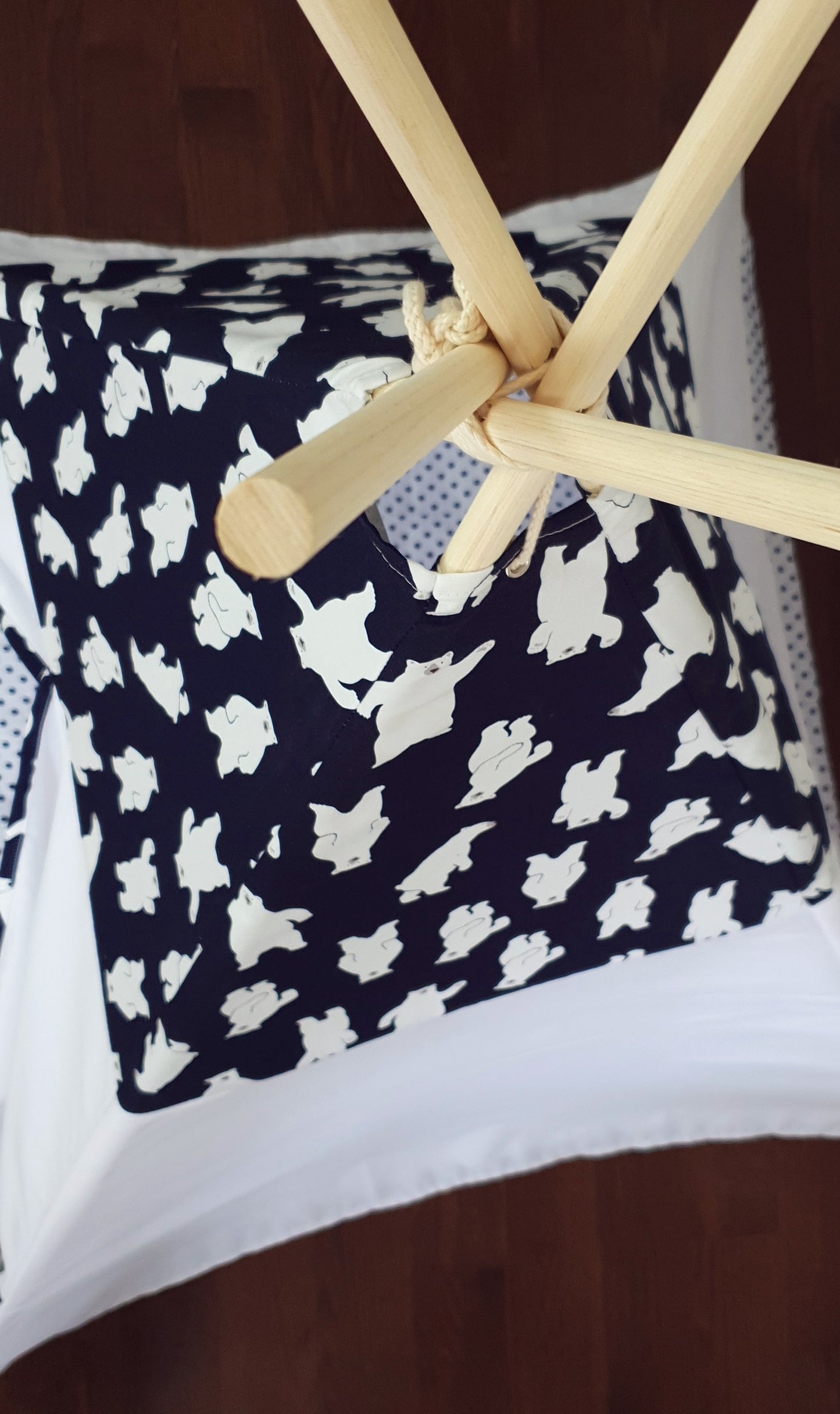 Polar Bear Navy and White Teepee image 7