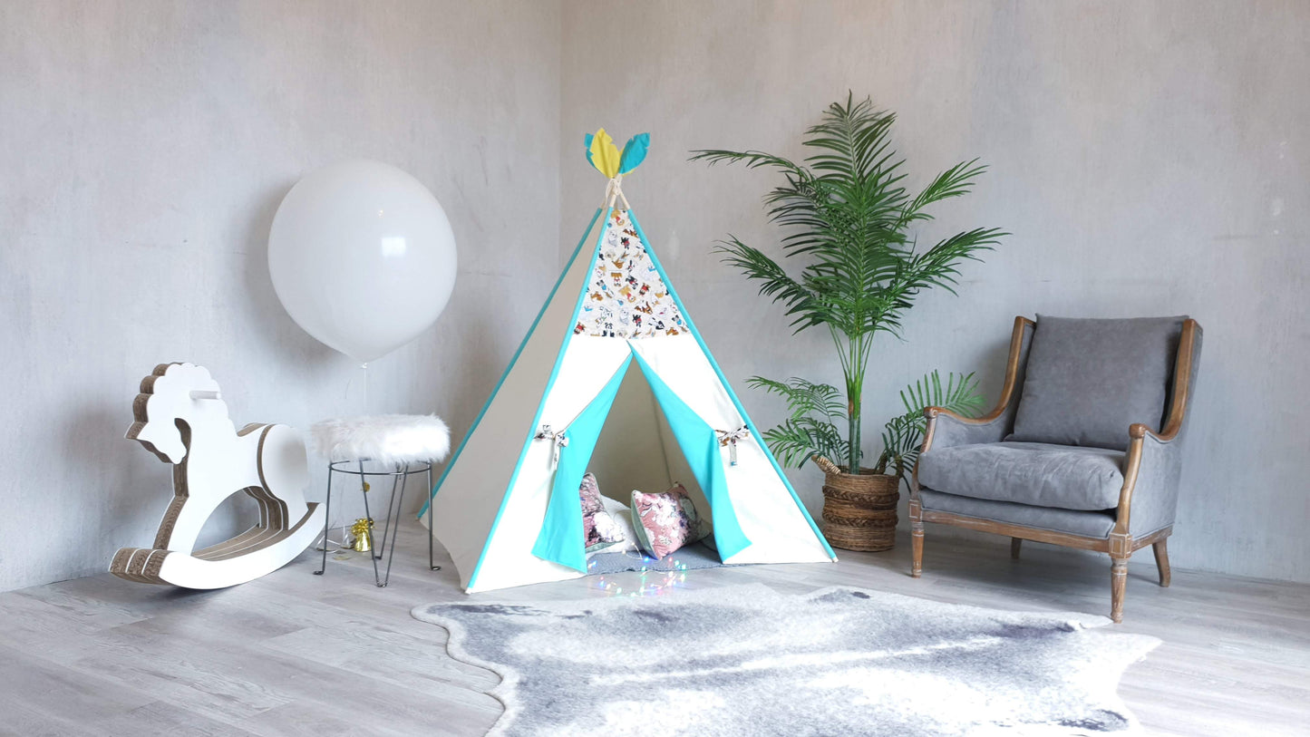 Dog Lovers Turquoise Ivory Teepee image 2