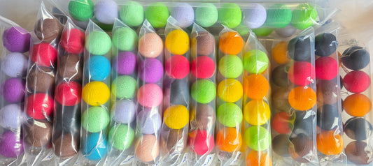 Black Brown Red Orange Balls String Light