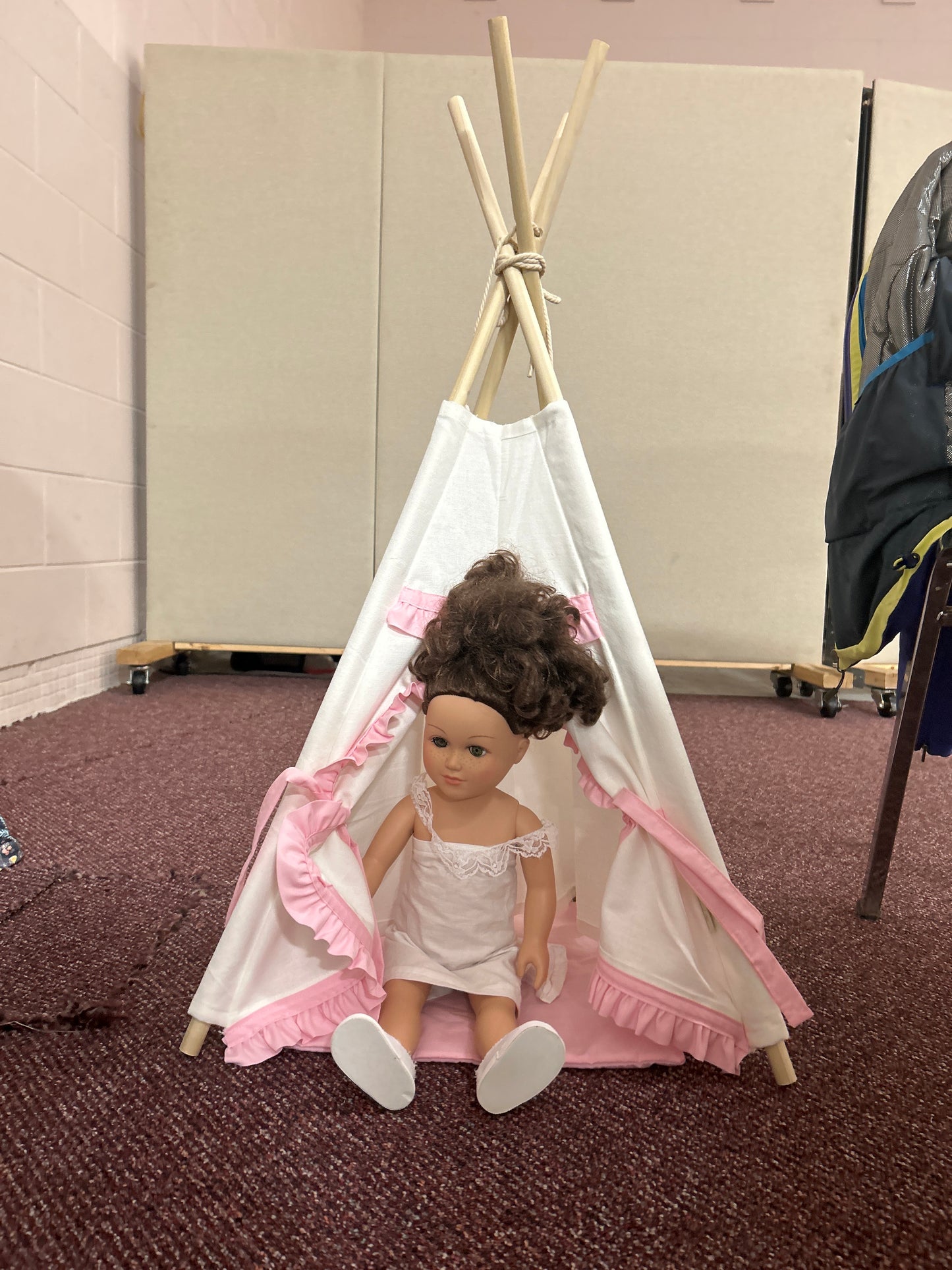 Mini Pink Ruffles -Doll Size or xsmall pet size