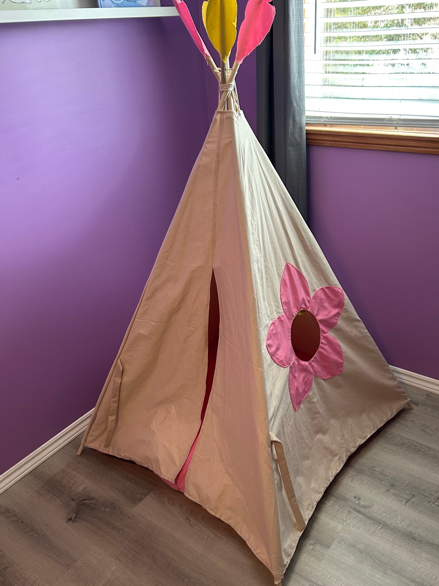 Bloom Window Teepee – Flower Play Tent for Kids | Handmade Kids Reading Nook