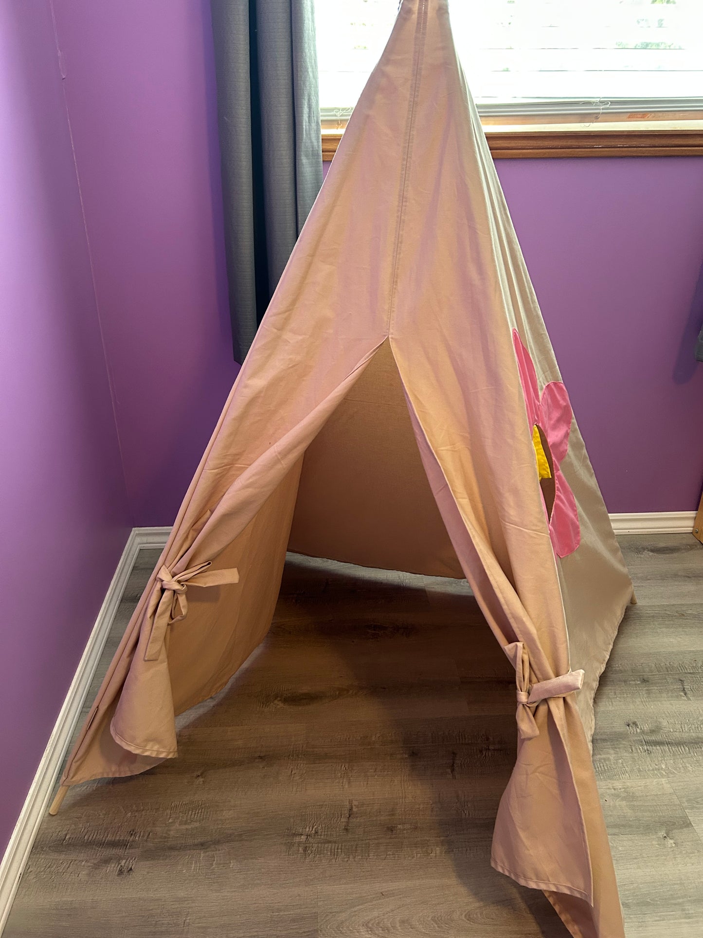 Bloom Window Teepee – Flower Play Tent for Kids | Handmade Kids Reading Nook