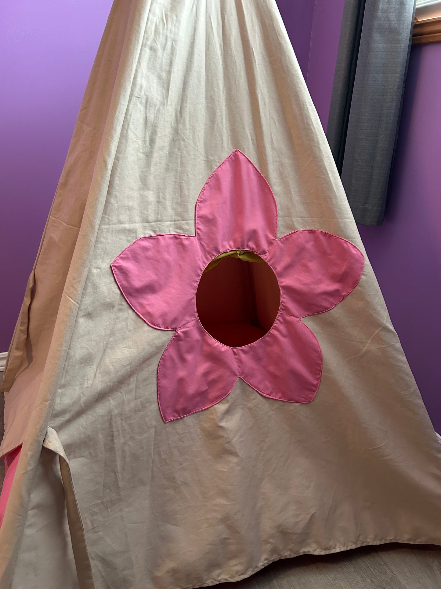 Bloom Window Teepee – Flower Play Tent for Kids | Handmade Kids Reading Nook