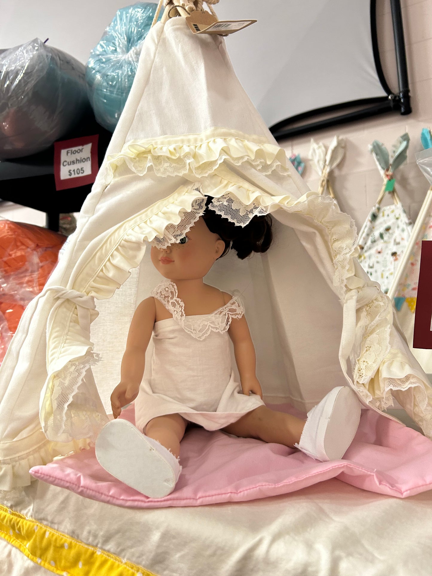 Mini Vanilla Ruffles -Doll Size or xsmall pet size