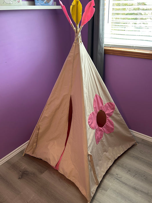 Bloom Window Teepee – Flower Play Tent for Kids | Handmade Kids Reading Nook