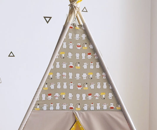 Polar Bear Bath Time Teepee Tent with Window image 1