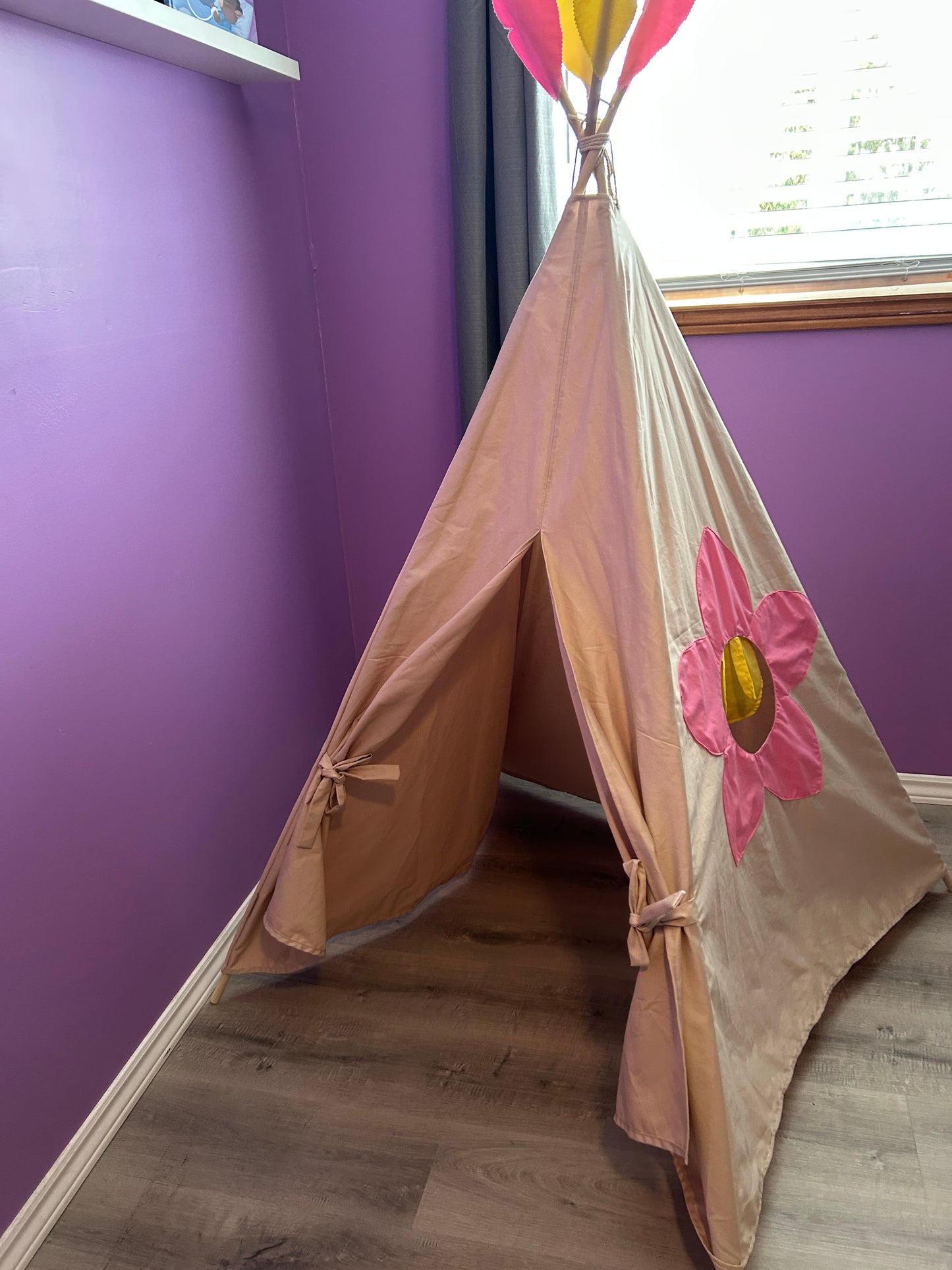 Bloom Window Teepee – Flower Play Tent for Kids | Handmade Kids Reading Nook