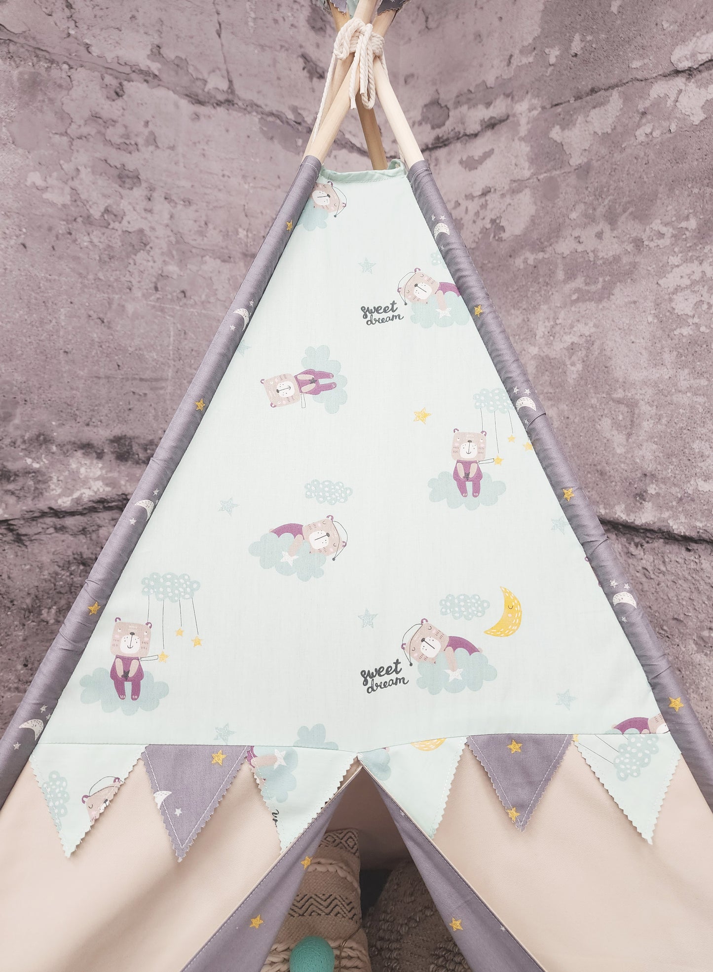 Good Night Bear Unisex Play Teepee Tent image 1