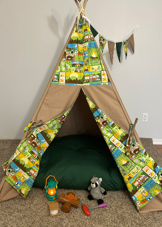 Camping Adventure Teepee – Indoor Play Tent for Kids
