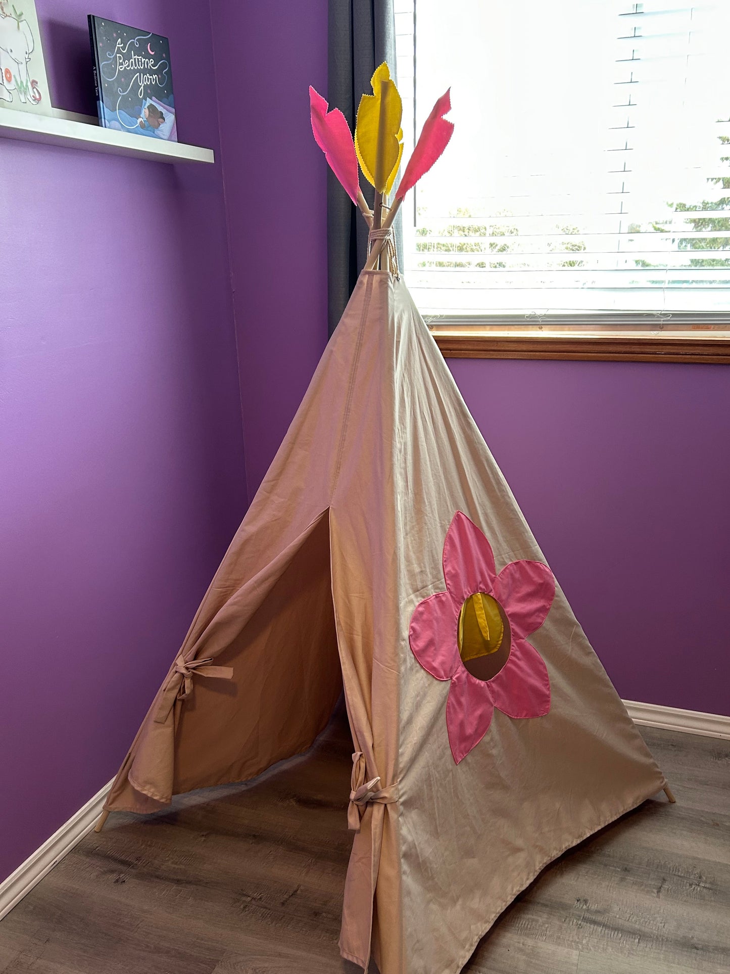 Bloom Window Teepee – Flower Play Tent for Kids | Handmade Kids Reading Nook