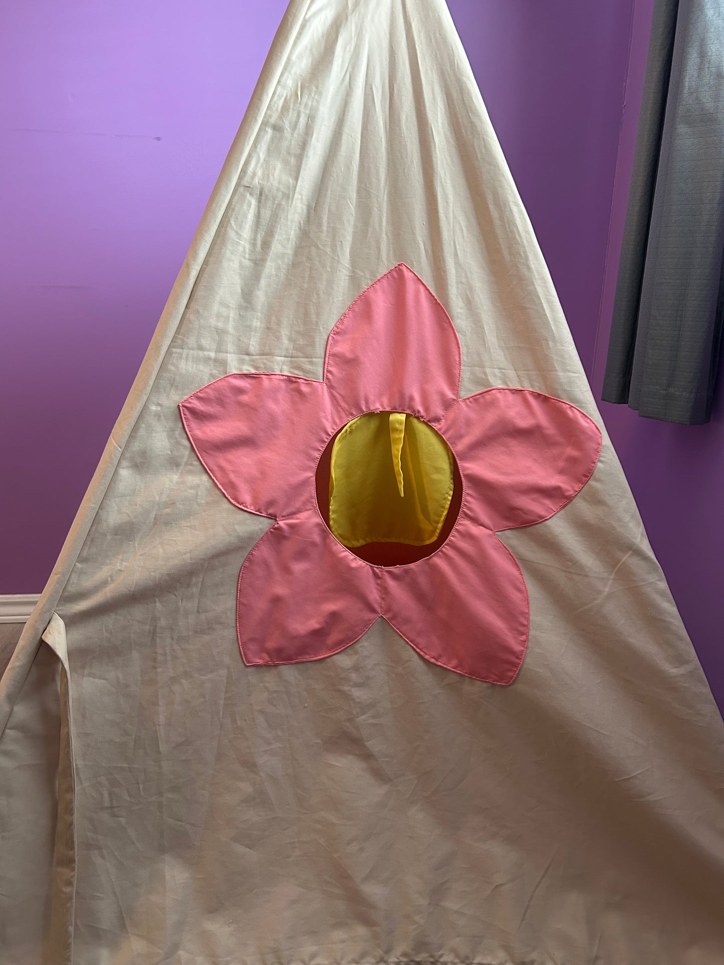Bloom Window Teepee – Flower Play Tent for Kids | Handmade Kids Reading Nook