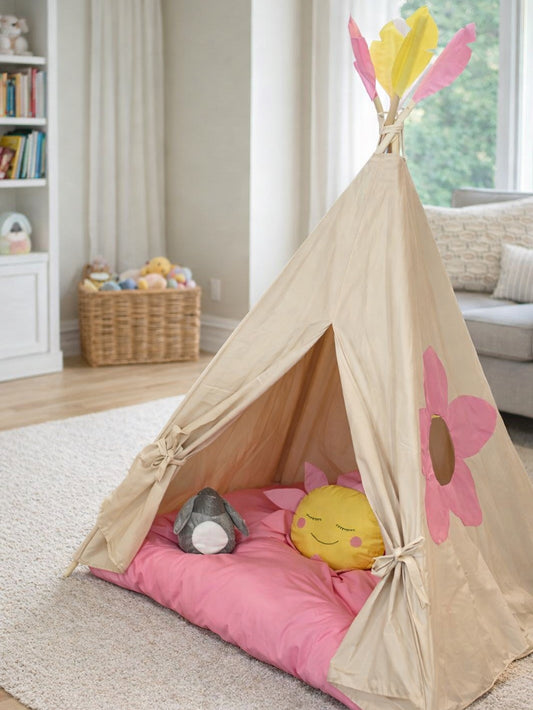 Bloom Window Teepee – Flower Play Tent for Kids | Handmade Kids Reading Nook