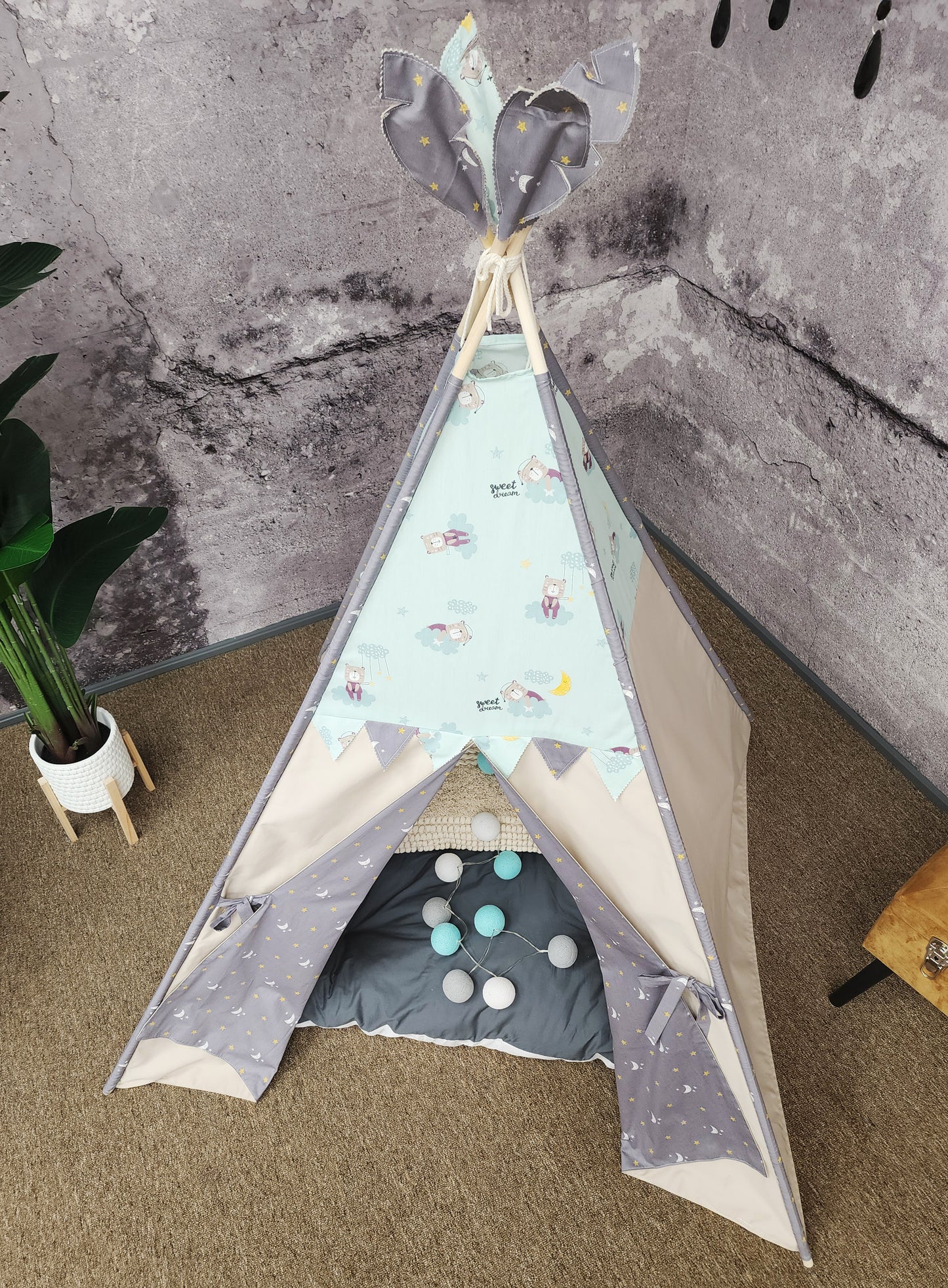 Good Night Bear Unisex Play Teepee Tent image 6
