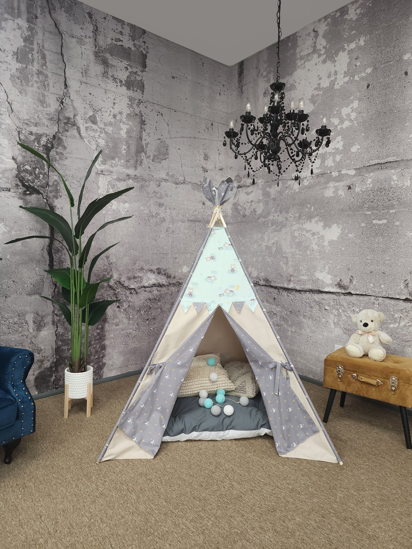 Good Night Bear Unisex Play Teepee Tent image 3