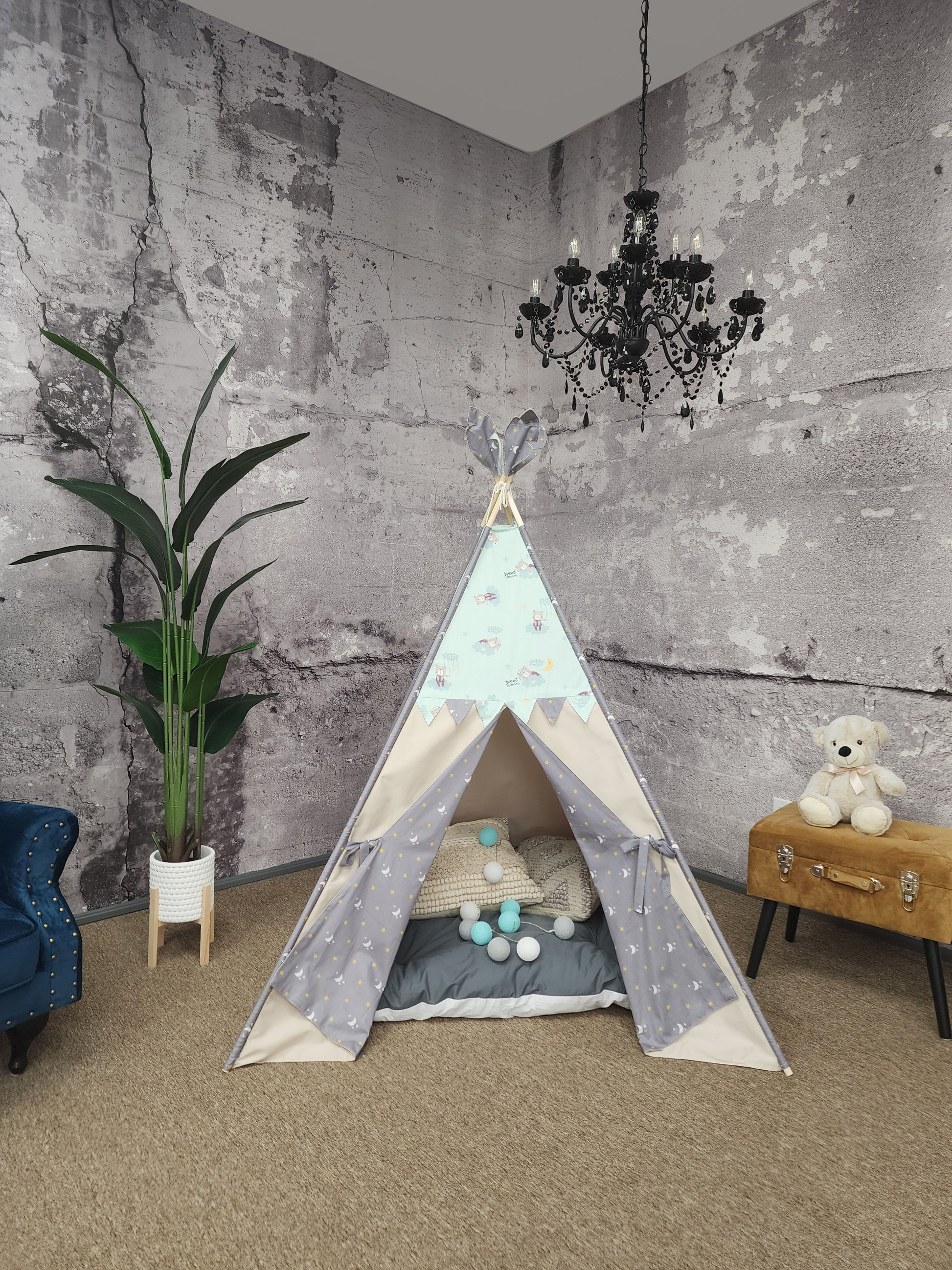 Good Night Bear Unisex Play Teepee Tent image 3