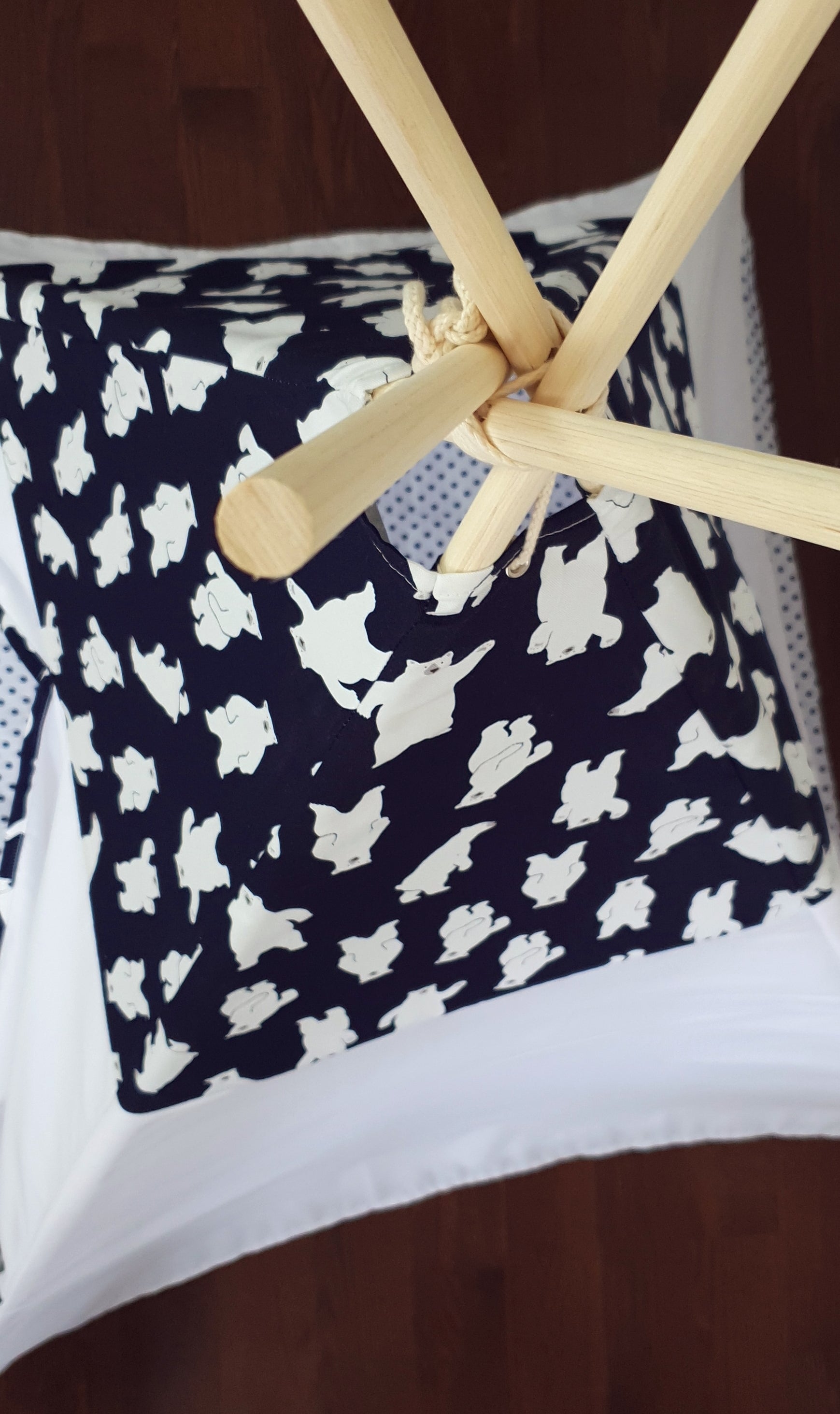 Polar Bear Navy and White Teepee image 7