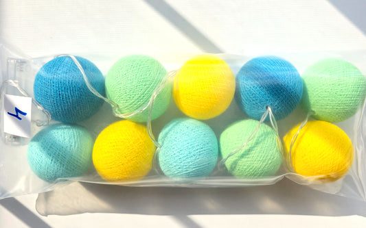 Yellow Green Blue Navy Sea-green Balls String Light